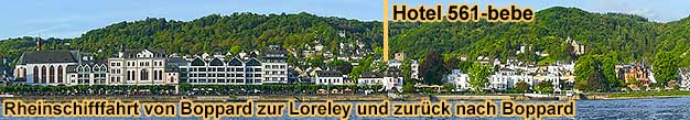 Rheinschifffahrt von Boppard zur Loreley und zurck nach Boppard